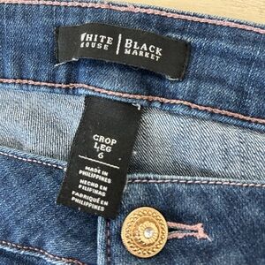 White House Black Market Denim Crop Jeans size 6